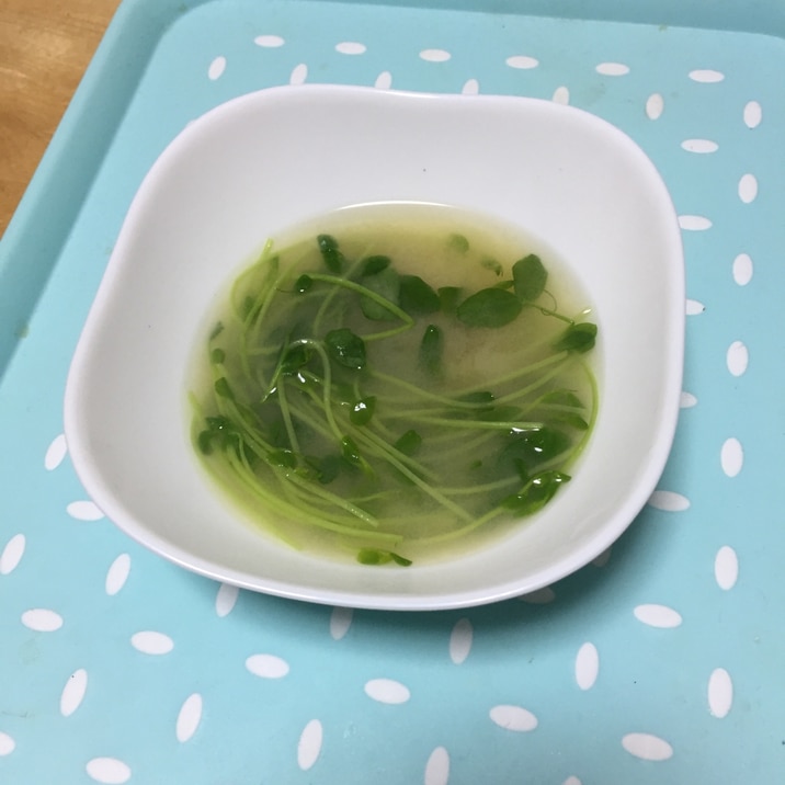 豆苗の味噌汁